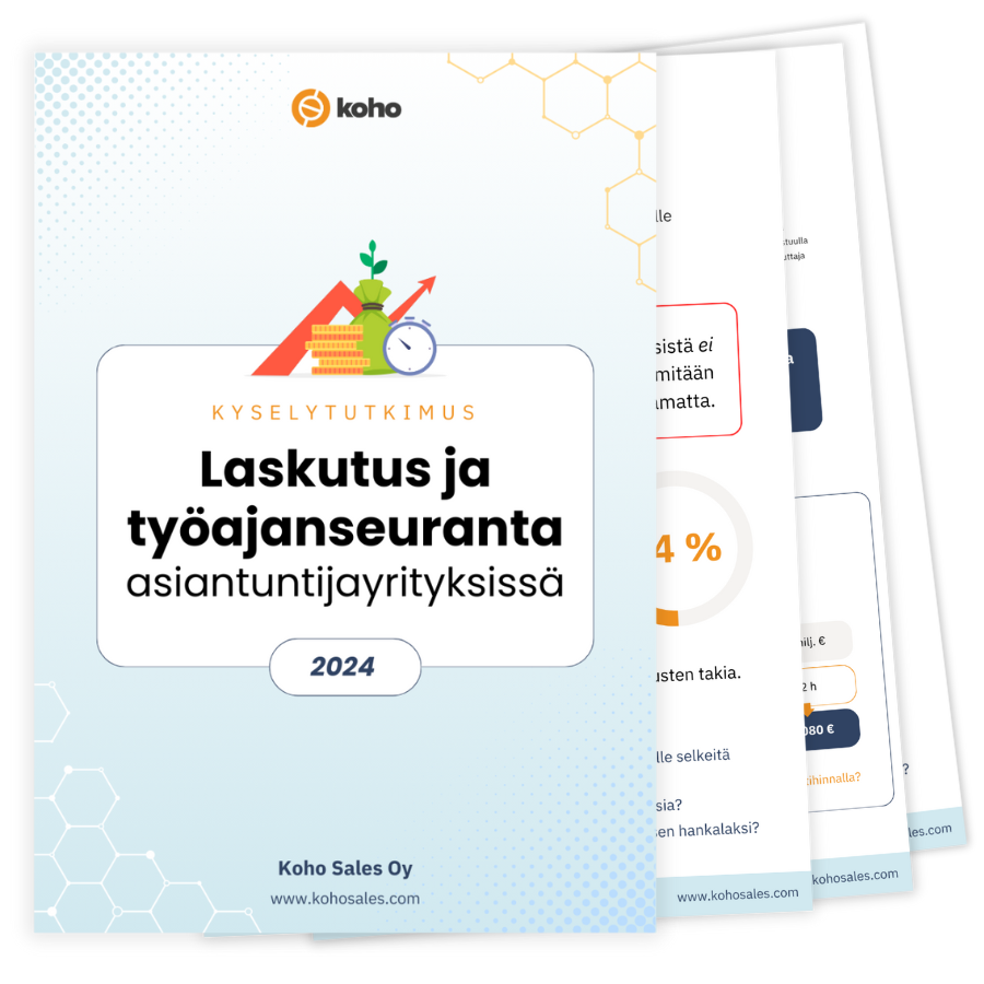 Laskutus ja työajanseuranta asiantuntijayrityksissä 2024 lataa infograafi